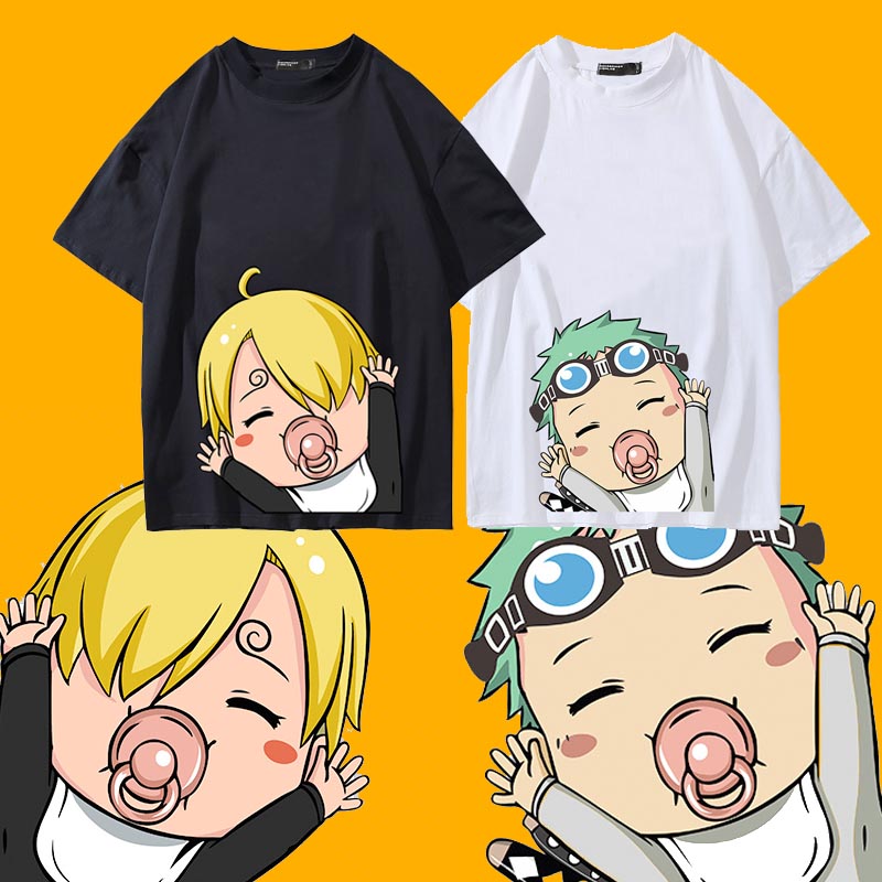 One Piece Baby Zoro and Sanji Summer T shirt www.animationtee