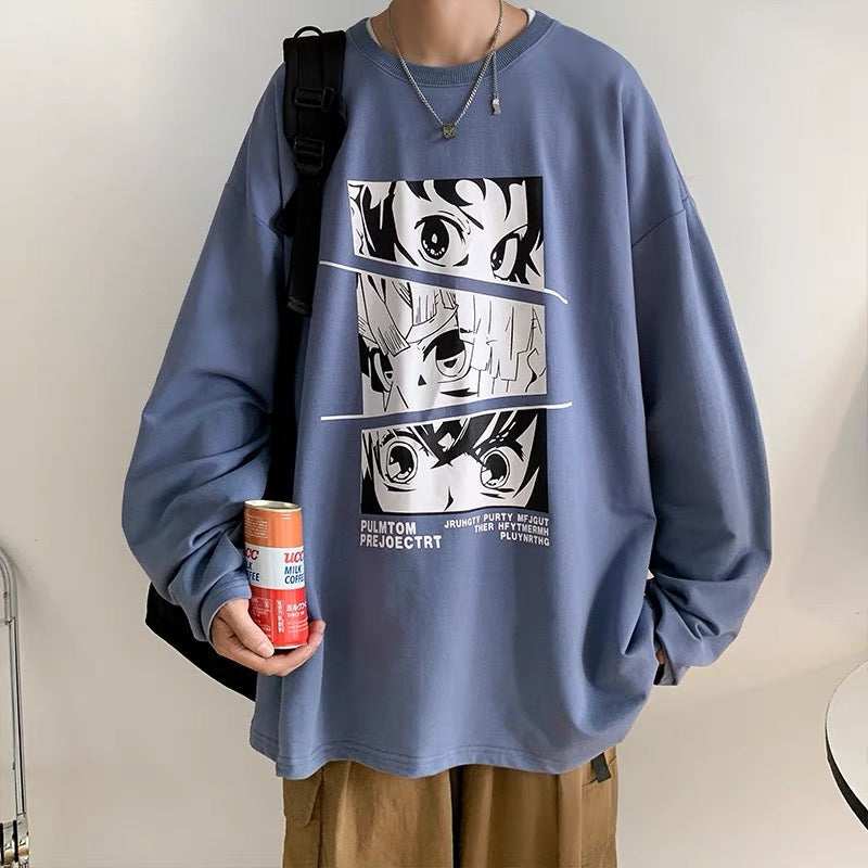 Tanjiro, Zenitsu & Giyu Eyes Long Sleeve T-shirt