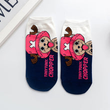 Load image into Gallery viewer, One Piece Chibi Luffy &amp; Chopper Low-cut Socks
