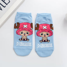 Load image into Gallery viewer, One Piece Chibi Luffy &amp; Chopper Low-cut Socks
