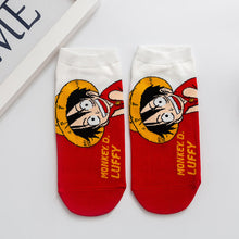 Load image into Gallery viewer, One Piece Chibi Luffy &amp; Chopper Low-cut Socks
