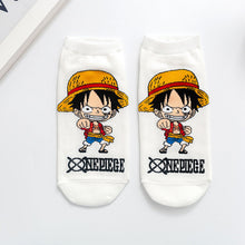 Load image into Gallery viewer, One Piece Chibi Luffy &amp; Chopper Low-cut Socks
