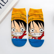 Load image into Gallery viewer, One Piece Chibi Luffy &amp; Chopper Low-cut Socks
