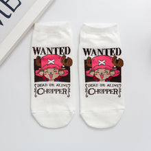 Load image into Gallery viewer, One Piece Chibi Luffy &amp; Chopper Low-cut Socks
