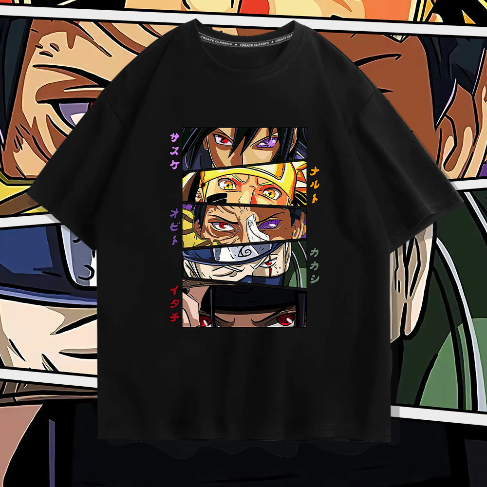 Naruto Shippuden Memebers Serious Eyes Summer T-shirt