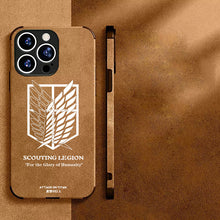 Load image into Gallery viewer, Attack on Titan Freedom Wings Leather Style iPhone Case
