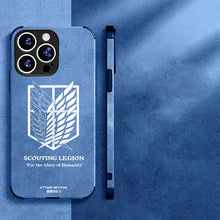 Load image into Gallery viewer, Attack on Titan Freedom Wings Leather Style iPhone Case

