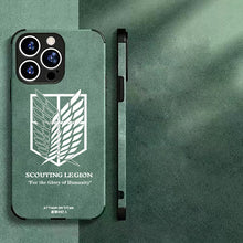 Load image into Gallery viewer, Attack on Titan Freedom Wings Leather Style iPhone Case
