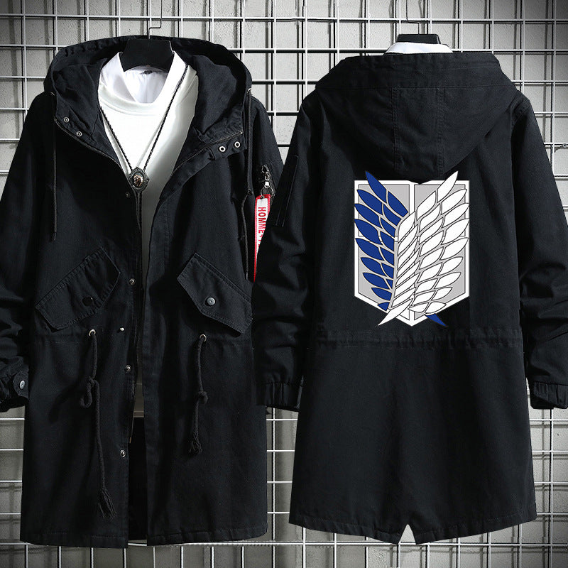 Attack on Titan Long Hooded Cotton Trench Coat