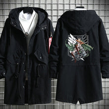 Load image into Gallery viewer, Attack on Titan Long Hooded Cotton Trench Coat
