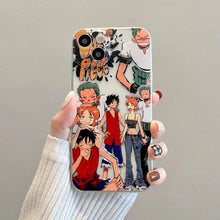 Load image into Gallery viewer, Straw Hat Crew Luffy Nami Zoro Tiffing iPhone Protection Case
