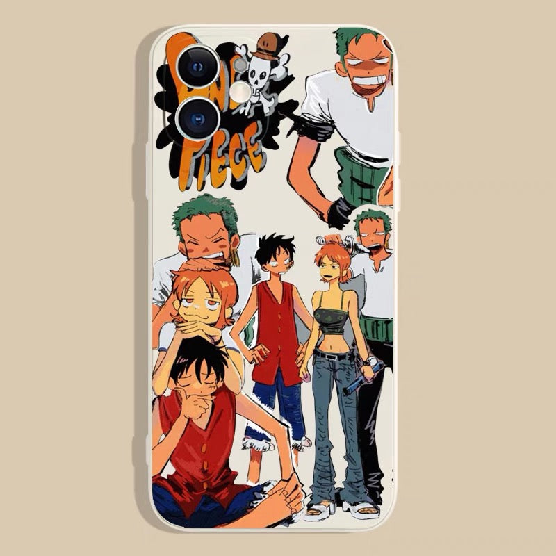 Straw Hat Crew Luffy Nami Zoro Tiffing iPhone Protection Case