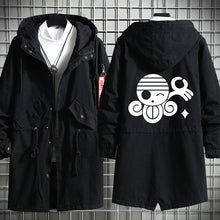 Load image into Gallery viewer, One Piece Long Hooded Cotton Trench Coat
