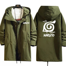 Load image into Gallery viewer, Naruto Shippuden Long Hooded Trench Coat
