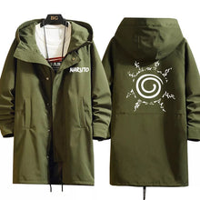Load image into Gallery viewer, Naruto Shippuden Long Hooded Trench Coat
