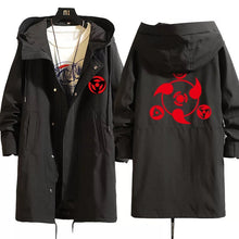 Load image into Gallery viewer, Naruto Shippuden Long Hooded Trench Coat
