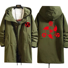 Load image into Gallery viewer, Naruto Shippuden Long Hooded Trench Coat
