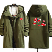 Load image into Gallery viewer, Naruto Shippuden Long Hooded Trench Coat

