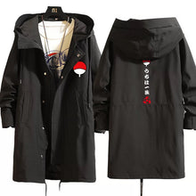 Load image into Gallery viewer, Naruto Shippuden Long Hooded Trench Coat
