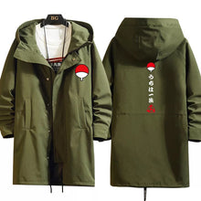 Load image into Gallery viewer, Naruto Shippuden Long Hooded Trench Coat
