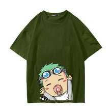 Load image into Gallery viewer, One Piece Baby Zoro and Sanji Summer T-shirt
