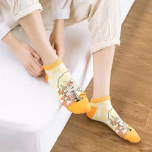 Load image into Gallery viewer, Demon Slayer Cartoon 5-Pack Low-cut Socks
