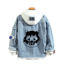 Load image into Gallery viewer, Demon Slayer: Kimetsu no Yaiba Stylish Hooded Denim Jacket
