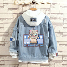 Load image into Gallery viewer, Demon Slayer: Kimetsu no Yaiba Stylish Hooded Denim Jacket
