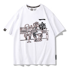 Load image into Gallery viewer, Naruto Shippuden Naruto and Iruka Eating Noodle Summer T-shirt
