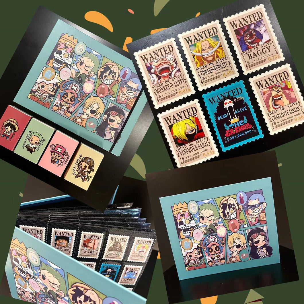 One Piece Charcter Wanted Post Stamp Collection Book