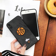 Load image into Gallery viewer, Goku Sketch and Icon Embroidery iPhone Protection Case
