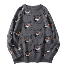Load image into Gallery viewer, Pokemon Gengar Black Sweater
