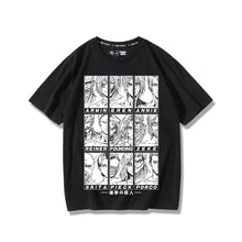 Load image into Gallery viewer, Attack on Titan Nine Titans With Name Summer T-shirt
