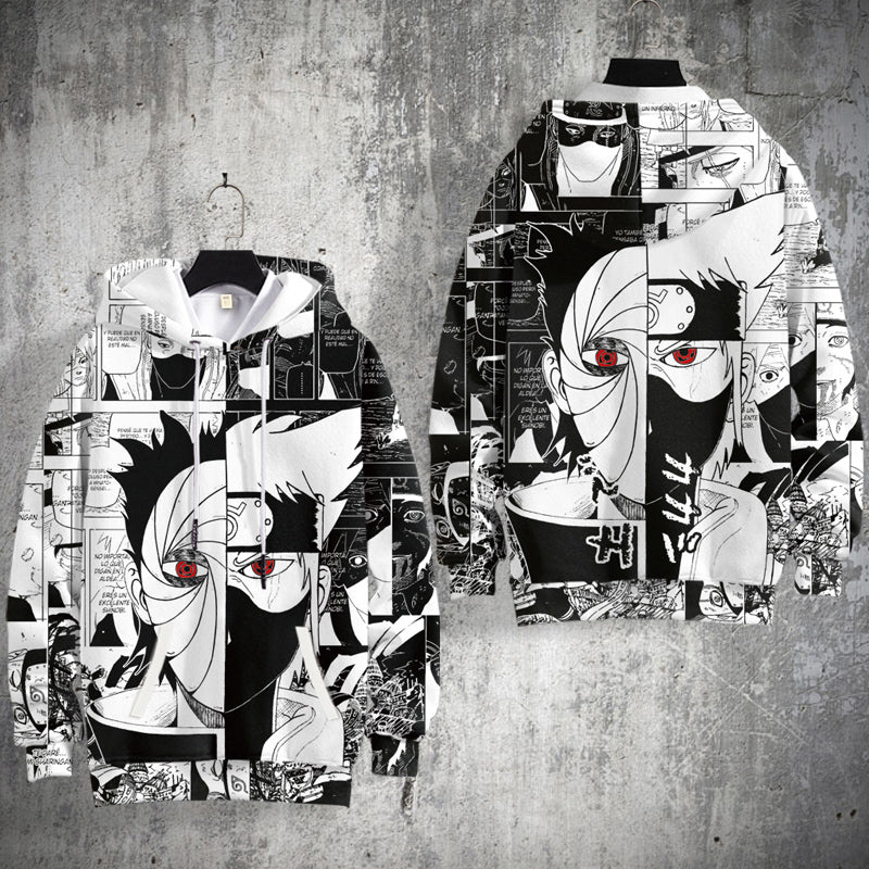 Naruto Comic Stitching Style Pullover Hoodie