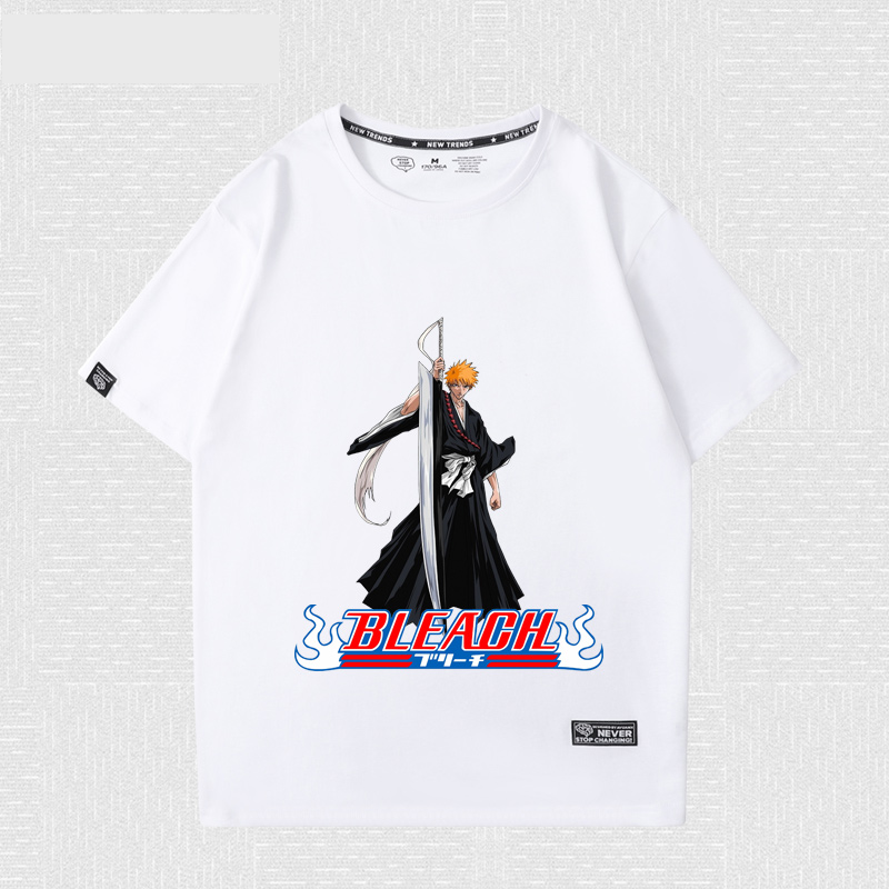 Bleach Front Pattern Summer T-shirt