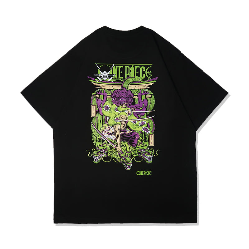 One Piece Nine-Sword Style Roronoa Zoro Summer T-shirt