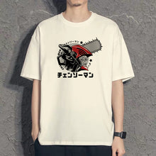 Load image into Gallery viewer, Chainsaw Man Black&amp;White Summer T-shirt
