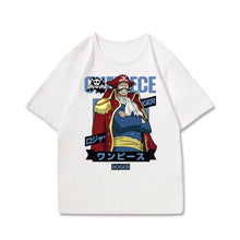 Load image into Gallery viewer, One Piece Character With Logo White Summer T-shirt
