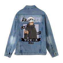 Load image into Gallery viewer, One Piece Character Printing Blue Denim Jacket
