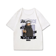 Load image into Gallery viewer, One Piece Character With Logo White Summer T-shirt
