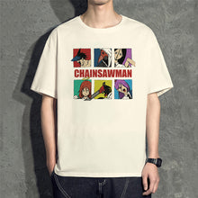 Load image into Gallery viewer, Chainsaw Man Black&amp;White Summer T-shirt
