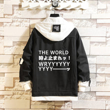 Load image into Gallery viewer, Jojo Black Layered Hooded Denim Jacket
