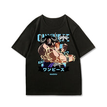 Load image into Gallery viewer, One Piece Character With Logo Black Summer T-shirt
