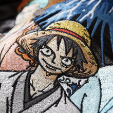 Load image into Gallery viewer, One Piece  Luffy, Zoro, Sanji in Kimono Embroidery Baseball Jacket
