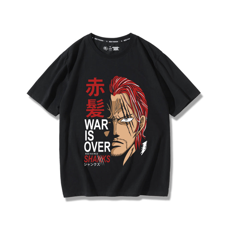 One Piece Shanks Stop the War Summer T-shirt
