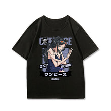 Load image into Gallery viewer, One Piece Character With Logo Black Summer T-shirt
