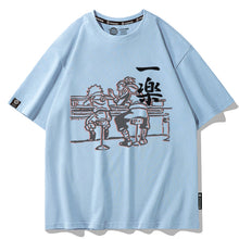 Load image into Gallery viewer, Naruto Shippuden Naruto and Iruka Eating Noodle Summer T-shirt
