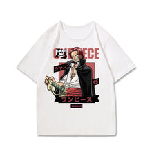 Load image into Gallery viewer, One Piece Character With Logo White Summer T-shirt

