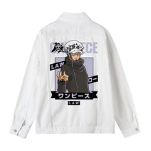 Load image into Gallery viewer, One Piece Character Printing White Denim Jacket
