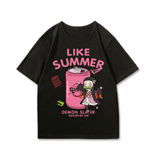 Load image into Gallery viewer, Demon Slayer Like Summer T-shirt
